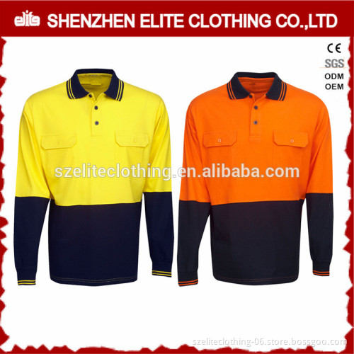 Wholesale Yellow Orange Long Sleeves Cheap Work Clothes